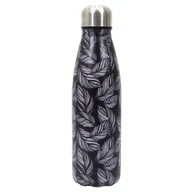 Shakery i bidony sportowe - Butelka termiczna Flower czarna 500ml - miniaturka - grafika 1