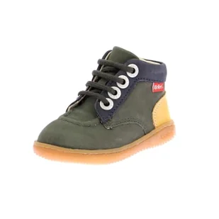 KICKERS KICKICONIC Botki do kostki dla chłopców, unisex, dla dzieci, 34, Żółty khaki, 2 UK Child - Botki damskie - miniaturka - grafika 1