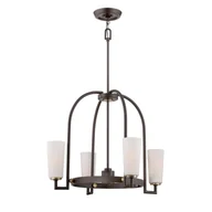 Lampy sufitowe - Quoizel Gramercy QZS-UPGR5005WT-AM żyrandol 4x60W/E27+1x25W/GU10 QZS-UPGR5005WT-AM - miniaturka - grafika 1