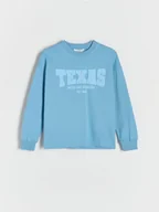 Bluzki dla chłopców - Reserved - Bawełniany longsleeve - niebieski - miniaturka - grafika 1