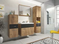 Szafki łazienkowe - Meble łazienkowe z umywalką ALBA szafka 2xsłupek - miniaturka - grafika 1