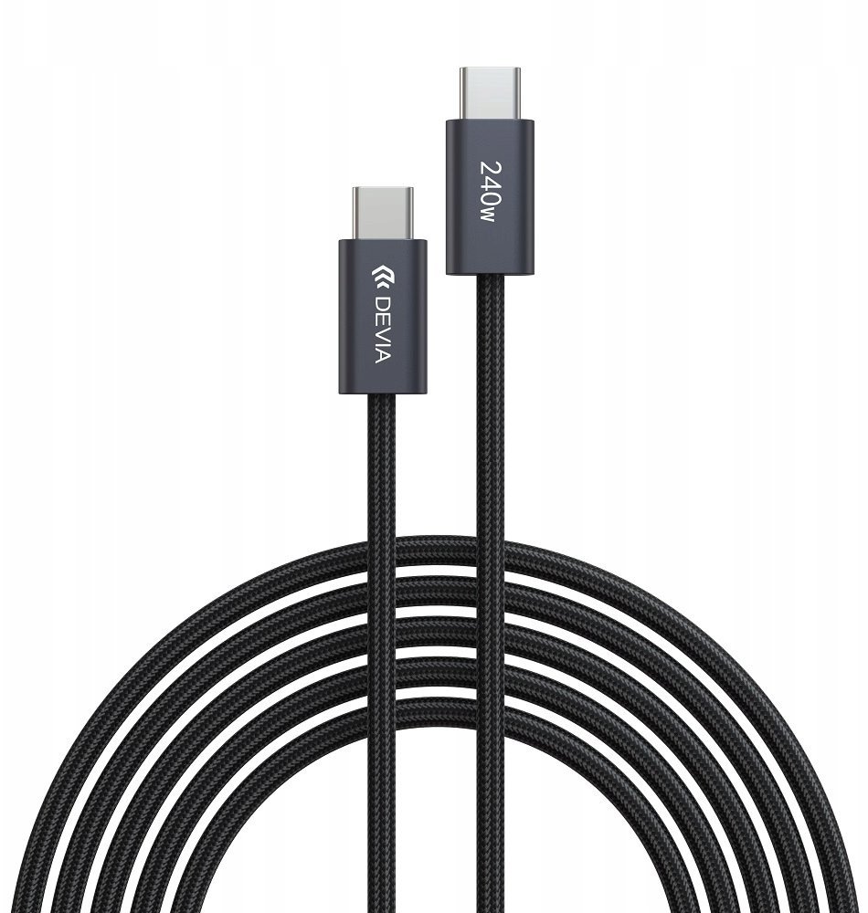 NoName Devia kabel Extreme EC652 PD USB-C - USB-C 2,0 m 240W czarny