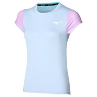 Koszulki sportowe damskie - Koszulka damska Mizuno Charge Printed Tee Halogen Blue M - miniaturka - grafika 1