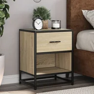 Szafki nocne - vidaXL Szafka nocna dąb sonoma 40x31x50 cm materiał drewnopochodny - miniaturka - grafika 1