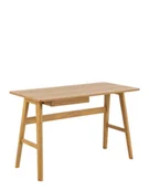 Biurka - Biurko drewniane z szufladą Barnett (104886), dąb, do domu - miniaturka - grafika 1