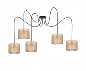 Lampy sufitowe - Lampa Boho Wisząca Sufitowa Nowoczesna Pająk Len - miniaturka - grafika 1