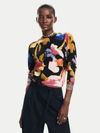 Swetry damskie - Desigual Sweter Abbotsfort 24WWJF49 Kolorowy Regular Fit - miniaturka - grafika 1