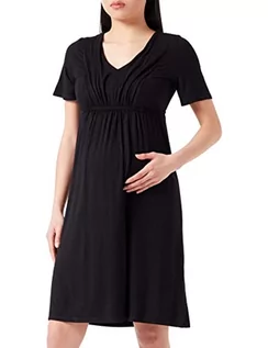 Sukienki ciążowe - Noppies Maternity damska sukienka Beira z krótkim rękawem, czarna, P090, XL, Black - P090, 42 - grafika 1