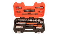 Zestawy narzędziowe - BAHCO ZESTAW KLUCZY SLIM  34el. 3/8" - miniaturka - grafika 1