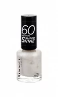 Lakiery do paznokci - Rimmel London London 60 Seconds Super Shine lakier do paznokci 8 ml dla kobiet 730 Silver Bullet - miniaturka - grafika 1