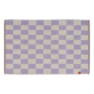 Dywaniki łazienkowe - Jasnożółto-fioletowy dywanik łazienkowy z bio bawełny 50x80 cm Retro – Mette Ditmer Denmark - miniaturka - grafika 1