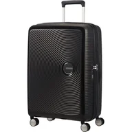 Walizki - Walizka American Tourister Soundbox 67 cm powiększana czarna - miniaturka - grafika 1