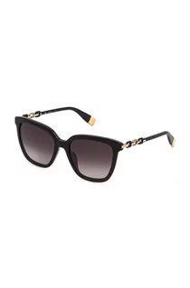 Okulary przeciwsłoneczne - Furla okulary przeciwsłoneczne damskie kolor czarny - grafika 1