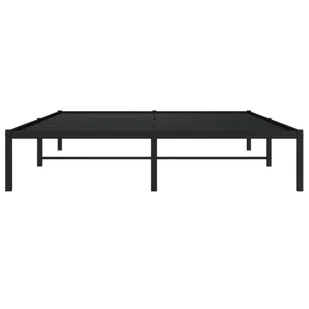 Metalowa rama łóżka, czarna, 150x200 cm Lumarko! - Łóżka - miniaturka - grafika 6