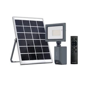 Inspire Naświetlacz solarny Yonkers czarny 2000 lm IP54 LED - Lampy ogrodowe - miniaturka - grafika 1