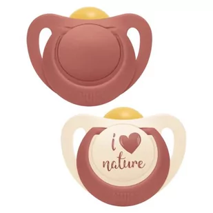 NUK lateksowy smoczek uspokajający For Nature (6-18 miesięcy) x 2 szt (terakota) - Smoczki uspokajające - miniaturka - grafika 1