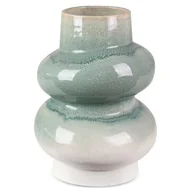 Wazony i flakony - Wazon EUROFIRANY Liana 17 x 23 cm Kremowo-miętowy - miniaturka - grafika 1