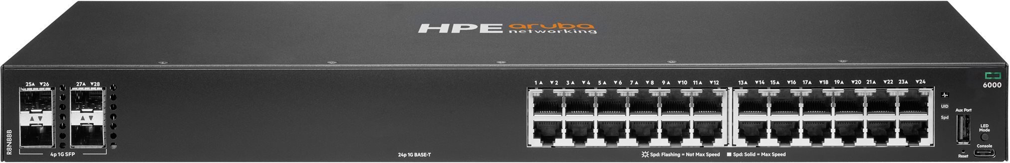 Switch HP Przełšcznik Aruba Networking CX 6000 24p 10M/100M/1G 4p SFP 1G R8N88B