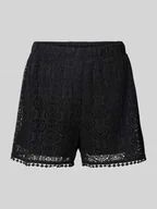 Spodenki damskie - Szorty o kroju regular fit z efektem podpalania model ‘MAYA’ - miniaturka - grafika 1