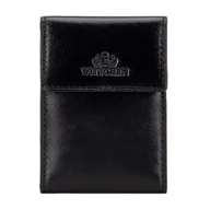 Biżuteria - akcesoria - Etui na karty skórzane rozkładane czarne - miniaturka - grafika 1