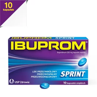 US Pharmacia Ibuprom Sprint Caps 200mg 10 szt. - Suplementy diety - miniaturka - grafika 1