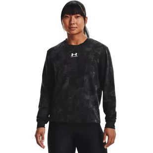 Damska bluza treningowa nierozpinana bez kaptura UNDER ARMOUR Rival Terry Print Crew - Kurtki i kamizelki sportowe damskie - miniaturka - grafika 1