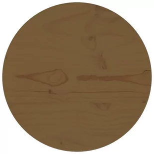 Blat stołu, brązowy, Ø30x2,5 cm, lite drewno sosnowe - Blaty meblowe i parapety okienne - miniaturka - grafika 1