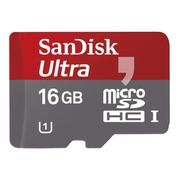 Karty pamięci - Karta pamięci SanDisk Micro SD 16GB Ultra Android + Adapter - miniaturka - grafika 1