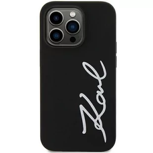 Karl Lagerfeld KLHCN61SKSVGK iPhone 11 / Xr  6.1" czarny/black hardcase Silicone Signature - Etui i futerały do telefonów - miniaturka - grafika 2