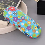 Akcesoria do okularów - Etui na okulary niebieskie w kwiatki ET-113 - miniaturka - grafika 1