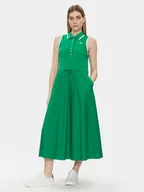 Sukienki - Tommy Hilfiger Sukienka letnia WW0WW41272 Zielony Regular Fit - miniaturka - grafika 1