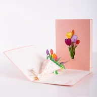 Kartki okolicznościowe i zaproszenia - KARTKA OKOLICZNOŚCIOWA 3D - BUKIET FOLKSTAR - miniaturka - grafika 1