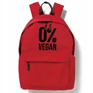 Torebki damskie - Plecak Szkolny Czerwony 0% VEGAN Do Szkoły Zabawne Młodzieżowe Wzory - miniaturka - grafika 1