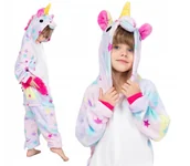 Piżamy chłopięce - Jednorożec Piżama Dzieci Kigurumi Onesie 140-150cm - miniaturka - grafika 1