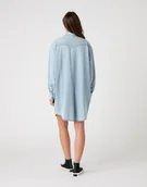 Sukienki - Damska sukienka Wrangler DENIM WESTERN DRESS XS - miniaturka - grafika 1
