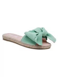 Klapki i japonki damskie - Manebi Espadryle Sandals With Bow M 3.1 J0 Zielony - grafika 1