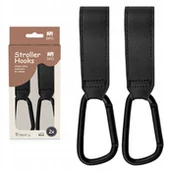 Akcesoria do wózków - Haczyki do wózka uniwersalne czarne 2szt - miniaturka - grafika 1