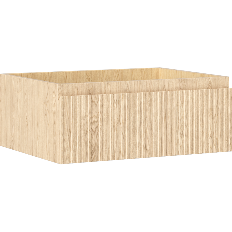 Mexen Rivel szafka łazienkowa podumywalkowa 60 cm, 1 szuflada, ryflowana , dąb - 91A20-06023-1-BF81