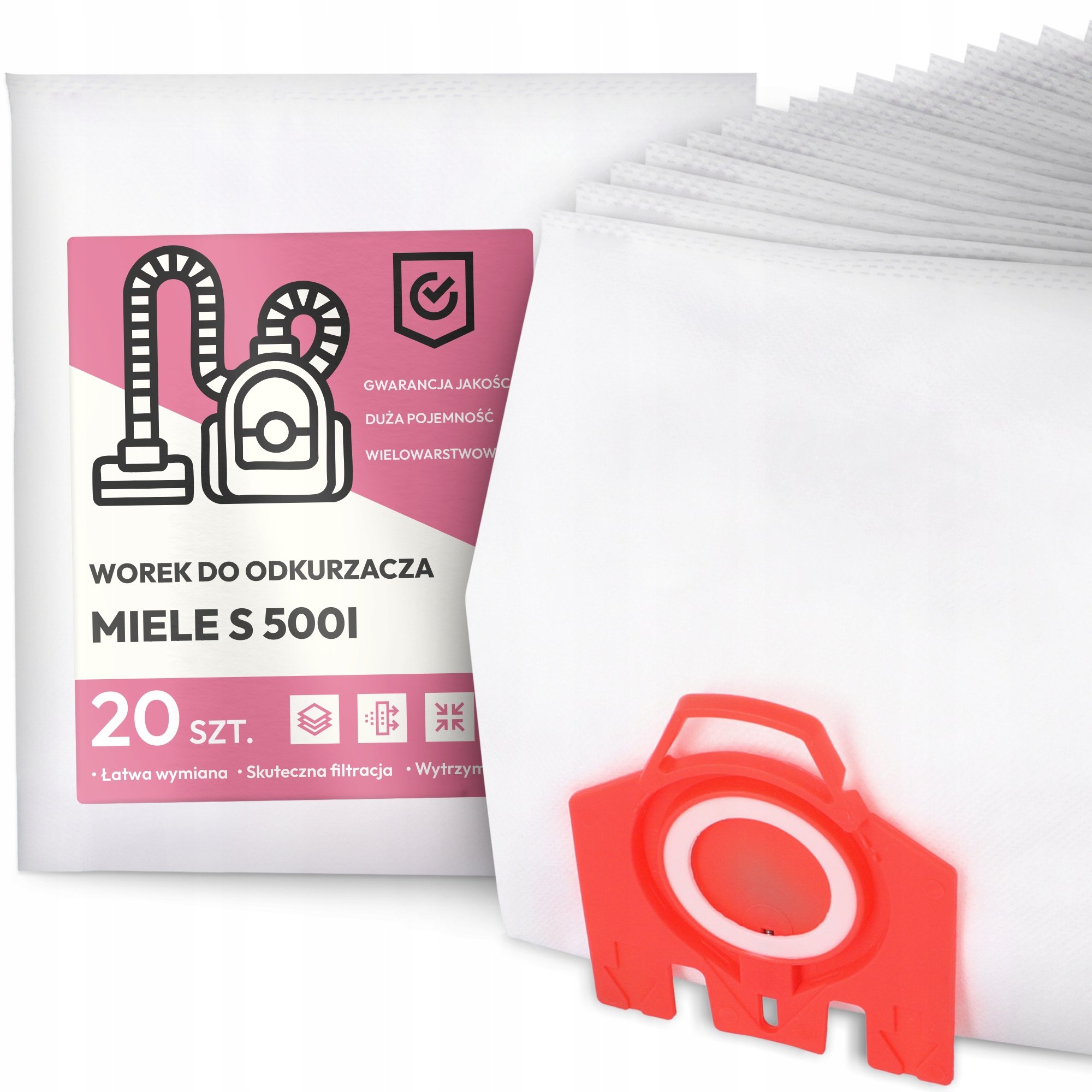 20x Worek do Odkurzacza Miele S 500I Syntetyczny Duży Mocny Torba Worki G9
