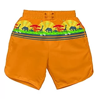 Kąpielówki dla chłopców - IPLAY Baby do pływania Shirt Mod Short Sleeve Rashguard Sun Protection 50 +, Apple, S, ip710160 031 42, wielokolorowa, s IP722154-301-42_Orange Safari Sunset_S - grafika 1