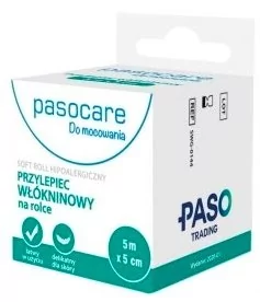 Pasocare, przylepiec włókninowy, 5 m x 5 cm, 1 szt. - Apteczki i materiały opatrunkowe - miniaturka - grafika 1