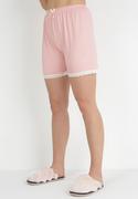 Piżamy damskie - Różowe Spodnie Piżamowe z Koronką Nareps - miniaturka - grafika 1