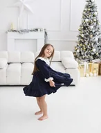 Sukienki i spódniczki dla dziewczynek - Sukienka Blue Velvet Ho Ho - miniaturka - grafika 1