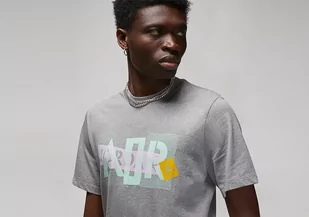 Nike Air Jordan Brand Graphic Crew 3 Tee Carbon Heather - Koszulki męskie - miniaturka - grafika 1