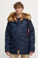 Kurtki męskie - Alpha Industries kurtka N3B 103141 07 męska kolor granatowy zimowa 103141.07-BORDOWY - miniaturka - grafika 1