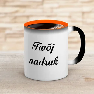Kubek magiczny CLASSIC z pomarańczowym wnętrzem z Twoim nadrukiem - Kubki - miniaturka - grafika 1