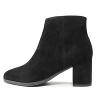 Botki damskie - CLARKS DAMSKIE BOTKI CZARNE SKÓRZANE OBCAS 36 ŻTE - miniaturka - grafika 1