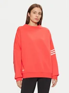 Bluzy damskie - adidas Bluza Neuclassics JI8521 Czerwony Oversize - miniaturka - grafika 1
