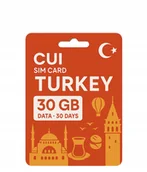 Startery i doładowania - Karta Sim Cui Lifecell Roaming Internet Turcja 30GB Lte 4G Karta Prepaid - miniaturka - grafika 1