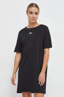 Reebok sukienka bawełniana kolor czarny mini prosta - Sukienki - miniaturka - grafika 1